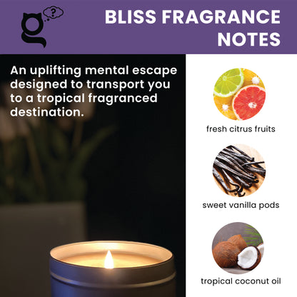 BLISS - citrus vanilla coconut - uplifting candle, 190gm