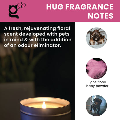 HUG - baby powder - rejuvenating candle, 190gm