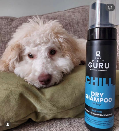 THE PET GURU CHILL RELAXING DRY SHAMPOO FOR DOGS - WATERLESS NATURAL GROOMING DOG