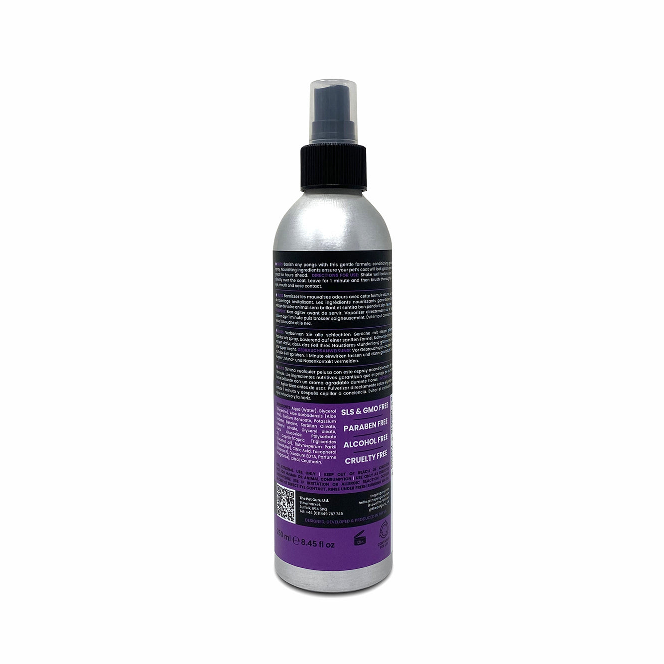 THE PET GURU PROFESSIONAL DOG CONDITIONING GROOMING SPRAY BLISS UPLIFTING